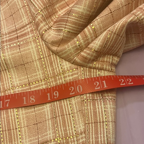 Alice Blue Pink Plaid Long Blazer with Chain Belt size XL - Picture 7 of 9